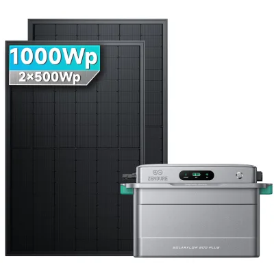 SolarMars® 1000W Balkonkraftwerk mit Speicher,Zendure SolarFlow 800 Plus - Ohne Halterung