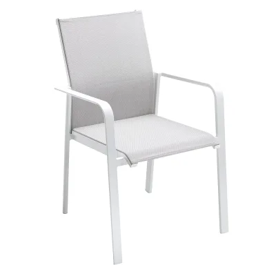 Solpuri BREEZE Stapelsessel - Aluminium weiß / softex shell
