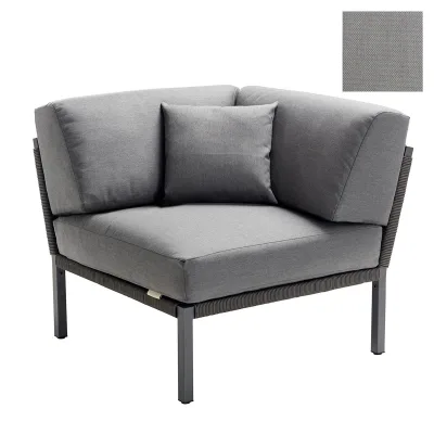 Solpuri CLUB Eck-Modul - Aluminium String-Flex anthrazit / Bombay taupe