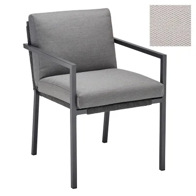 Solpuri CLUB Stapelsessel - Aluminium String-Flex anthrazit / Calcutta marble