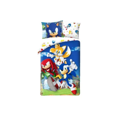 Sonic Bettwäsche 140 × 200 cm Baumwolle Bettbezug Kissenbezug