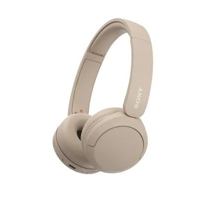 Sony WH-CH520 Beige On-Ear Kopfhörer (Connect App, bis zu 50h Wiedergabezeit, 3 Minuten Schnellladen, Bluetooth, Mikrofon, Mehrfachkopplung)