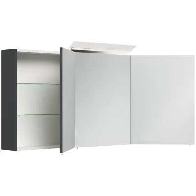 Mid.you Spiegelschrank Graphit 140x62x17 cm