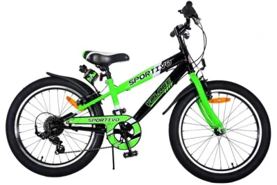 Volare Kinderfahrrad Sportivo für Jungen 20 Zoll Kinderrad in Grün, 7 Gänge