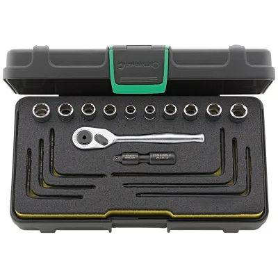 Stahlwille 1/4 HI-LOK™ Steckschlüsselsatz 40a/40aD/16/2 18 tlg.