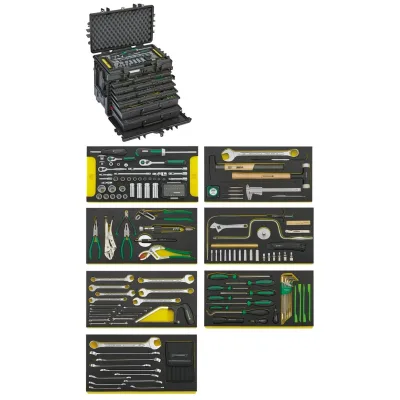 Stahlwille AOG-Kit für Flugzeuge (zöllig) im Werkzeug-Trolley 13224a WT/TS 381x581x455mm 179 tlg.