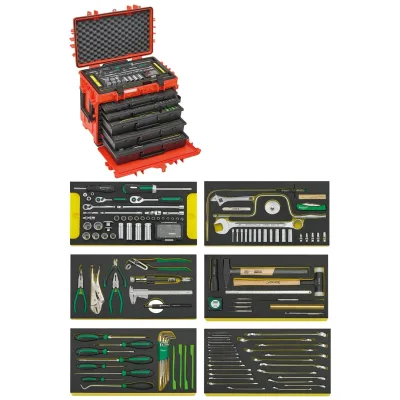 Stahlwille Line Maintenance-Set (metrisch) im Werkzeug-Trolley Nr. 13217 13214/1 WT/LR 381x581x455mm 163 tlg.