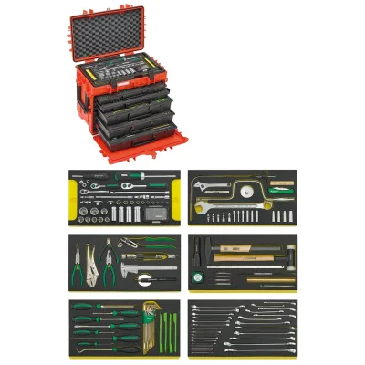 Stahlwille Line Maintenance-Set (zöllig) im Werkzeug-Trolley Nr. 13217 13214a/1 WT/LR 381x581x455mm 163 tlg.
