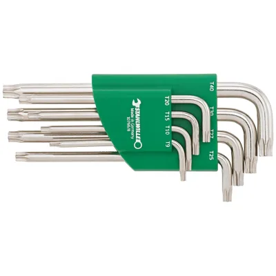 Stahlwille TORX Winkelschraubendreher-Satz 10766/8 Bereich T9-T40 8 tlg.