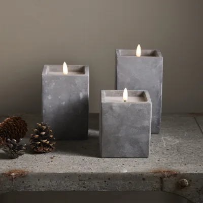 Star Trading LED Kerzen mit Timerfunktion   LED Kerze mit Timer   LED Kerzen flackernde Flamme   Weiße Kerzen Deko   Deko Kerzen 3er Set  Kerzen Weiß   Elektrische Kerzen mit Batterie und Timerfunktion