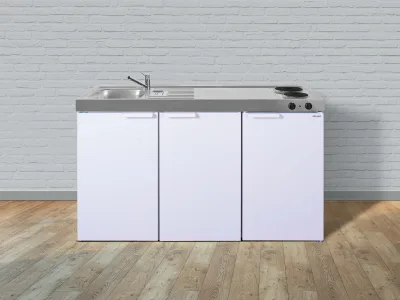 Stengel Küchen Kitchenline MK 150 weiß - Elektrokochfeld rechts