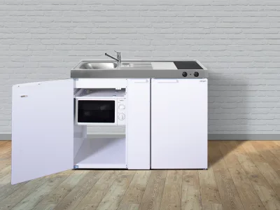 Stengel Küchen Kitchenline MKM 120 A weiß - Glaskeramikkochfeld rechts