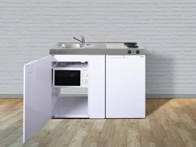 Stengel Küchen Kitchenline MKM 120 weiß - Elektrokochfeld rechts