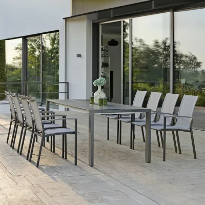 Stern Evoee Gartenmöbel Set 9-tlg. mit Select Ausziehtisch 200 (260)