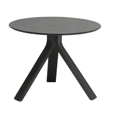 Stern FREDDIE Beistelltisch rund Ø 55x43 cm Aluminium anthrazit mit Tischplatte Silverstar 2.0 Smoky