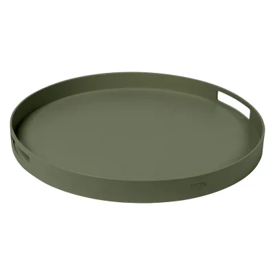 Stern Tablett ø 50x5 cm Aluminium oliv