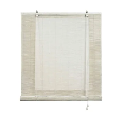 Storesdeco Bambusrollo Weiß 150x175 cm