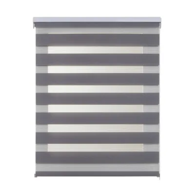 Storesdeco Doppelrollo Silber 60x180 cm