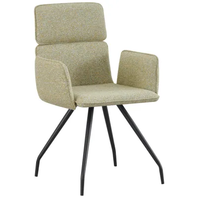 Stylife Armlehnstuhl Schwarz, Hellgrün 58x90x62 cm