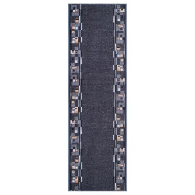 Tapiso Teppichläufer Hellgrau 80x1000 cm