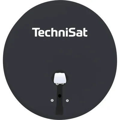 TechniSat TECHNITENNE 60   60 cm Satelliten-Schüssel mit Twin-LNB   lichtgrau anthrazit