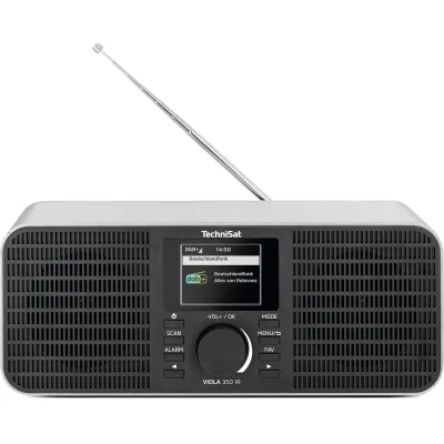 TechniSat VIOLA 350 IR – 16 Watt Stereo Internetradio mit DAB+, UKW, Bluetooth, AUX in, Kopfhöreranschluss silber