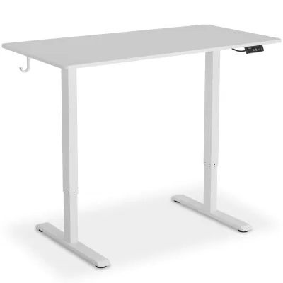 tectake® Höhenverstellbarer Schreibtisch, elektrisch, 2-stufig, intuitives Bedienpanel mit LCD-Anzeige, 120 x 60 x 71 – 116 cm