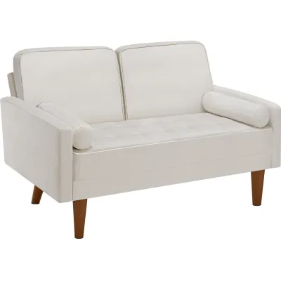 tectake® Sofa, 2-Sitzer, 300 kg belastbar, abnehmbare, waschbare Bezüge, 135 x 76 x 85 cm