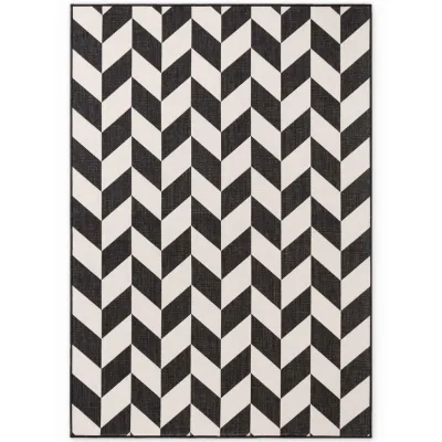 Ted Baker Flachwebeteppich Haringey Schwarz, Weiß 160x230 cm