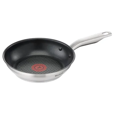 Tefal E4910425 Virtuoso Edelstahlpfanne 24 cm Induktion, Pfanne Titanium Pro für alle Herdarten