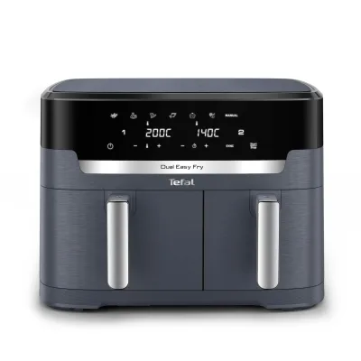 Tefal XXL Dual Easy Fry Heißluftfritteuse 11 L Airfryer 2 Kammern