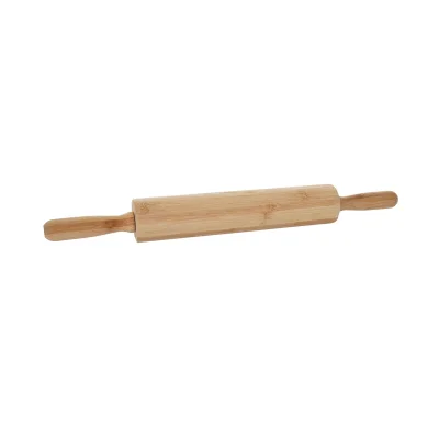 Teigrolle MCW-B71, Nudelholz Wellholz Ausroller Rollholz Teigwalze Teigausroller Holzroller Holzwalze, Bambus 44x5cm