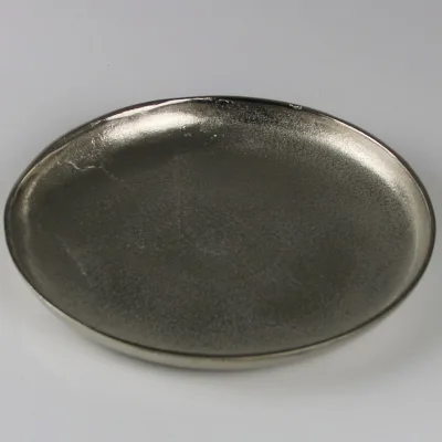 Teller, silber, Alu vernickelt, 20 x 20 x 2 cm