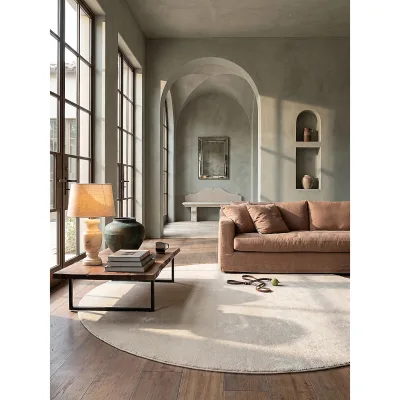 Teppich Antirutsch Beige 120x120 cm - ALDAN   Kadima Design