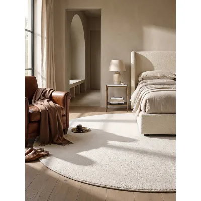 Teppich Antirutsch Creme 200x200 cm - ALDAN   Kadima Design