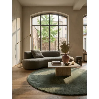 Teppich Antirutsch Waldgrün 160x160 cm - ALDAN   Kadima Design