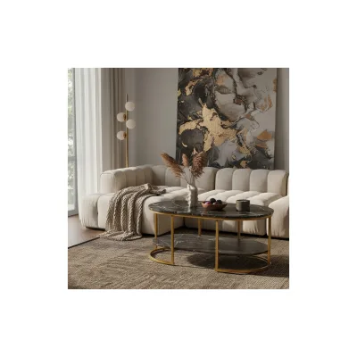 Teppich aus Baumwolle Waschbar KOFEL in Beige, einfarbig, 140 x 200 cm