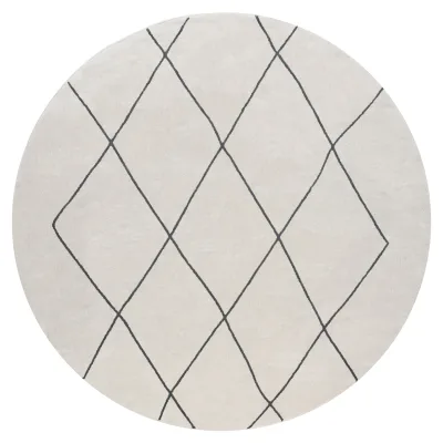 Teppich Hilal weiß 200 cm rund