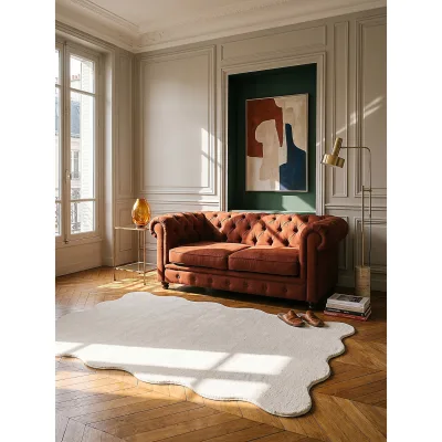 Teppich Hochflor Beige 160x220 cm - TIRSO   Kadima Design