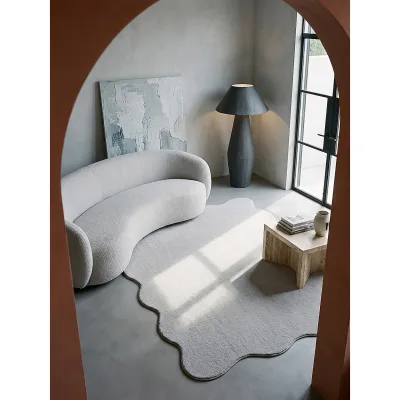 Teppich Hochflor Grau 160x220 cm - TIRSO   Kadima Design