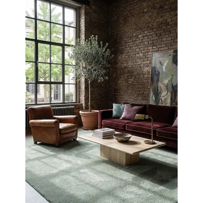 Teppich Hochflor Grün 240x240 cm - ALDAN   Kadima Design