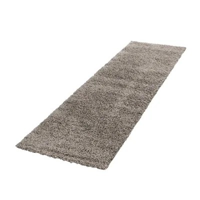 Teppich Hochflor RHEIN in Beige, einfarbig, 80 x 250 cm
