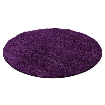Teppich Hochflor RHEIN in Violett, einfarbig, Ø 160 cm