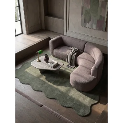 Teppich Hochflor Waldgrün 140x200 cm - TIRSO   Kadima Design