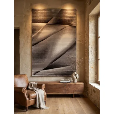 Teppich Kurzflor ASPEN in Braun, abstrakt, 160 x 230 cm