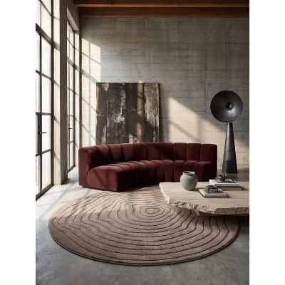 Teppich Kurzflor Braun 200x200 cm - CETINA   Kadima Design