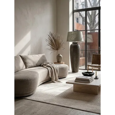 Teppich Kurzflor Creme 160x220 cm - DALAR   Kadima Design