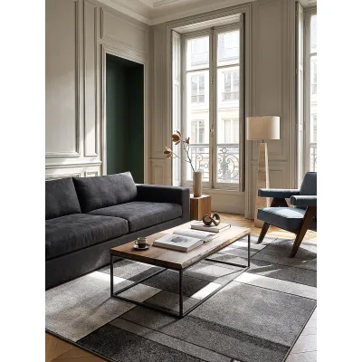 Teppich Kurzflor Grau 160x230 cm - BIENO   Kadima Design