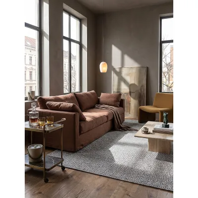 Teppich Kurzflor Grau 200x280 cm - STURA   Kadima Design