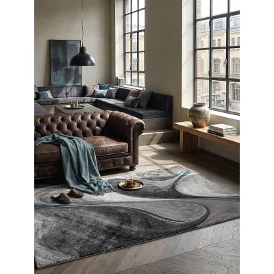 Teppich Kurzflor Grau 200x290 cm - BIENO   Kadima Design